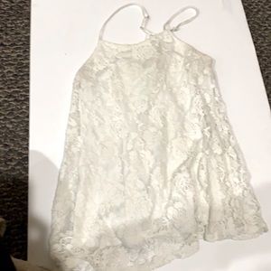 forever 21 cream lace tank
